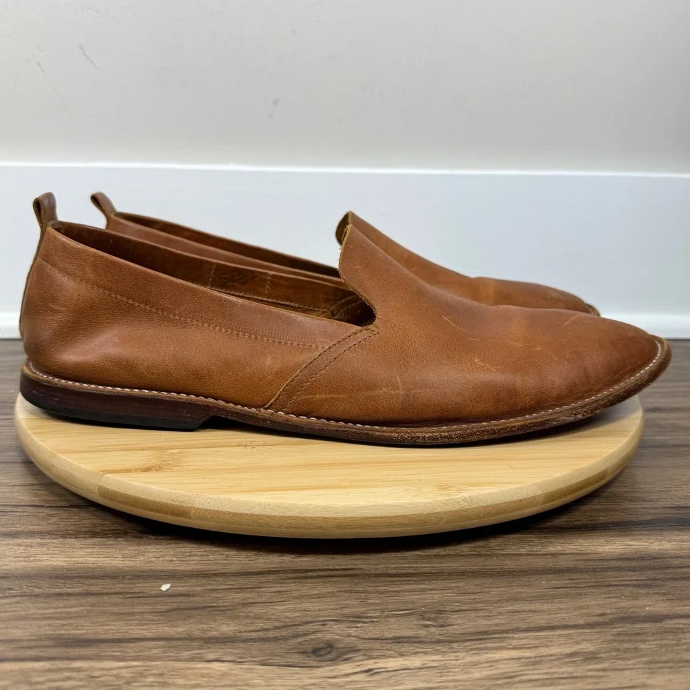 The Viento by Adelante Shoe Co Loafers Mens 13.5 EEEEE Tan Leather Slip On Wide